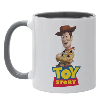 Woody cowboy, Mug colored grey, ceramic, 330ml
