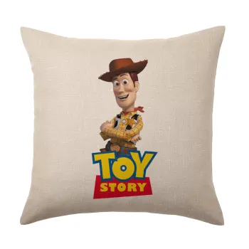 Woody cowboy, Μαξιλάρι καναπέ ΛΙΝΟ 40x40cm περιέχεται το  γέμισμα