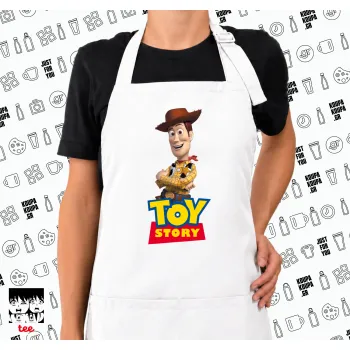 Woody cowboy, Ποδιά μακριά Σεφ ολόσωμη με τσέπες white (ΕΝΗΛΙΚΩΝ)