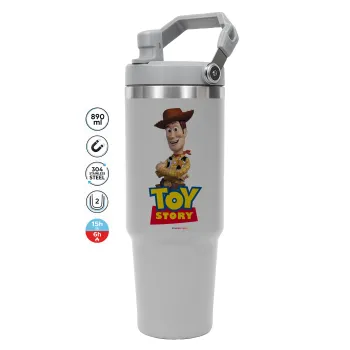 Woody cowboy, ΓΚΡΙ χρώματος Θερμός Ανοξείδωτο 890ml (30oz) με χερούλι