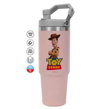 Woody cowboy, ΡΟΖ χρώματος Θερμός Ανοξείδωτο 890ml (30oz) με χερούλι