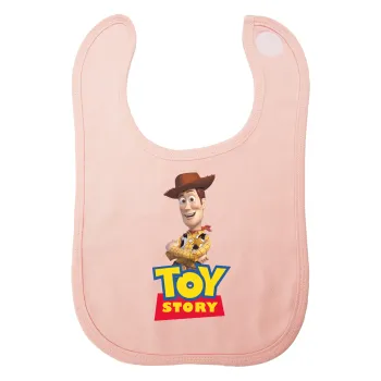 Woody cowboy, Σαλιάρα με Σκρατς ΡΟΖ 100% Organic Cotton (0-18 months)