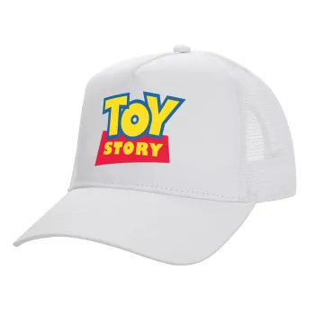 Woody cowboy, Καπέλο Ενηλίκων Structured Trucker, με Δίχτυ, ΛΕΥΚΟ (100% ΒΑΜΒΑΚΕΡΟ, ΕΝΗΛΙΚΩΝ, UNISEX, ONE SIZE)