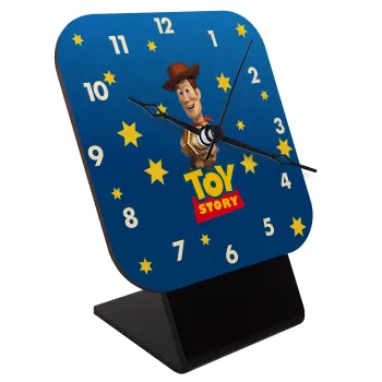 Woody cowboy, Quartz Table clock in natural wood (10cm)