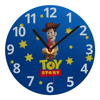 Woody cowboy, Ρολόι τοίχου γυάλινο (20cm)