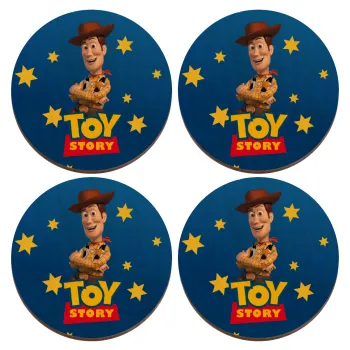 Woody cowboy, ΣΕΤ x4 Σουβέρ ξύλινα στρογγυλά plywood (9cm)