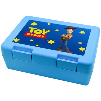 Woody cowboy, Παιδικό δοχείο κολατσιού ΓΑΛΑΖΙΟ 185x128x65mm (BPA free πλαστικό)