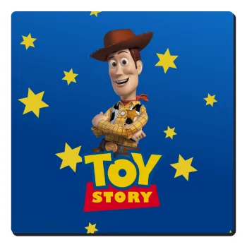 Woody cowboy, Τετράγωνο μαγνητάκι ξύλινο 6x6cm