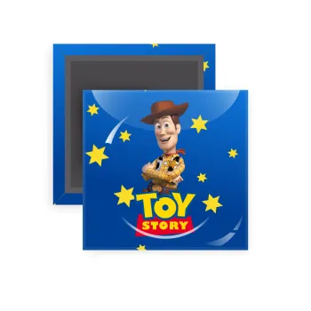 Woody cowboy, Μαγνητάκι ψυγείου τετράγωνο διάστασης 5x5cm