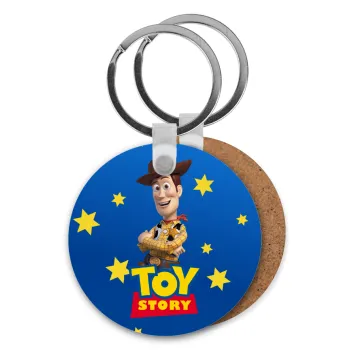 Woody cowboy, Μπρελόκ Ξύλινο στρογγυλό MDF Φ5cm