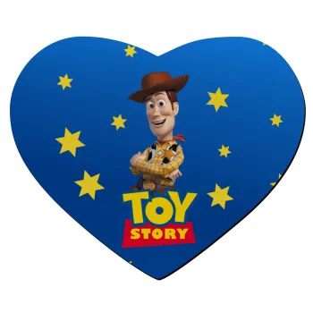 Woody cowboy, Mousepad καρδιά 23x20cm