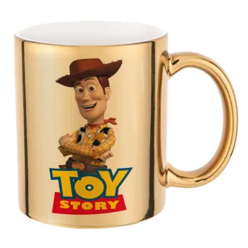 Woody cowboy, Κούπα κεραμική, χρυσή καθρέπτης, 330ml
