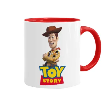Woody cowboy, Mug colored red, ceramic, 330ml