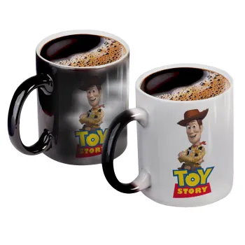 Woody cowboy, Κούπα Μαγική, κεραμική, 330ml που αλλάζει χρώμα με το ζεστό ρόφημα