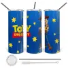 Tumbler stainless steel 600ml, with metal straw & cleaning brush