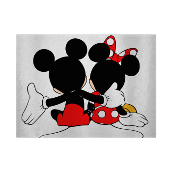 mickey and minnie hags, Επιφάνεια κοπής γυάλινη (38x28cm)
