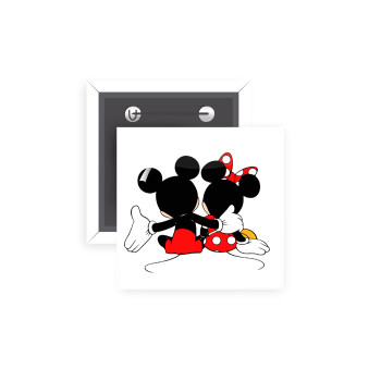 mickey and minnie hags, Κονκάρδα παραμάνα τετράγωνη 5x5cm