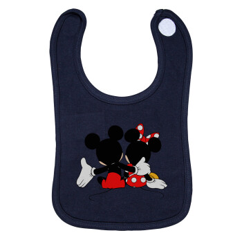 mickey and minnie hags, Σαλιάρα με Σκρατς 100% Organic Cotton Μπλε (0-18 months)