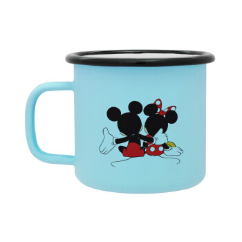 mickey and minnie hags, Κούπα Μεταλλική εμαγιέ ΜΑΤ σιέλ 360ml