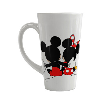 mickey and minnie hags, Κούπα κωνική Latte Μεγάλη, κεραμική, 450ml