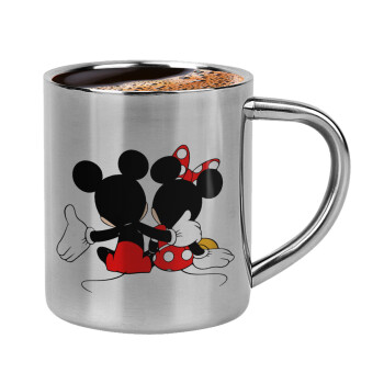 mickey and minnie hags, Double-wall metal cup for espresso (220ml)