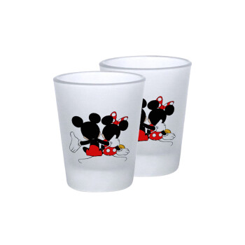 mickey and minnie hags, Σφηνοπότηρα γυάλινα 45ml του πάγου (2 τεμάχια)