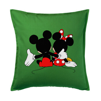 mickey and minnie hags, Sofa cushion Green 50x50cm includes filling