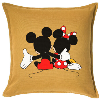 mickey and minnie hags, Sofa cushion YELLOW 50x50cm includes filling