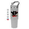 GREY color, 890ml (30oz) stainless Steel Tumbler with Handle