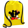 Backpack pouch GYMBAG Yellow, with pocket (40x48cm) & thick cords