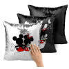 Μαξιλάρι καναπέ Μαγικό Μαύρο με πούλιες 40x40cm περιέχεται το γέμισμα