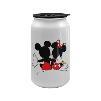 mickey and minnie hags, Κούπα ταξιδιού μεταλλική με καπάκι (tin-can) 500ml