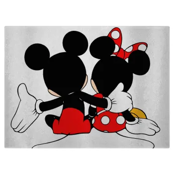 mickey and minnie hags, Επιφάνεια κοπής γυάλινη (38x28cm)