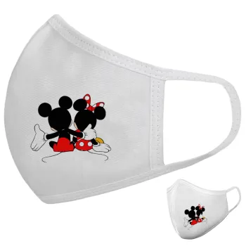 mickey and minnie hags, Μάσκα υφασμάτινη υψηλής άνεσης παιδική (Δώρο πλαστική θήκη)