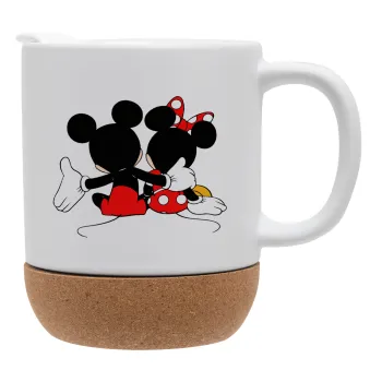 mickey and minnie hags, Ceramic coffee mug Cork (MAT), 330ml