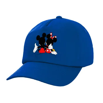 mickey and minnie hags, Twill Καπέλο παιδικό ΜΠΛΕ (100% ΒΑΜΒΑΚΕΡΟ, ΠΑΙΔΙΚΟ, UNISEX)