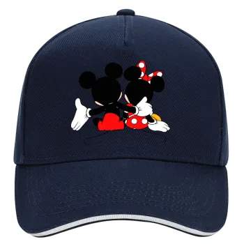 mickey and minnie hags, DRILL Καπέλο Ενηλίκων Ultimate ΜΠΛΕ/ΛΕΥΚΟ, (100% ΒΑΜΒΑΚΕΡΟ, ΕΝΗΛΙΚΩΝ, UNISEX, ONE SIZE)
