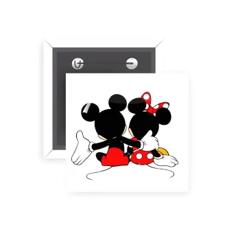 mickey and minnie hags, Κονκάρδα παραμάνα τετράγωνη 5x5cm