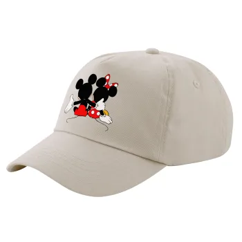 mickey and minnie hags, Μπεζ (SAND) Πεντάφυλλο Καπέλο Ενηλίκων Βαμβακερό (UNISEX, ONE SIZE)