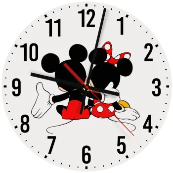 mickey and minnie hags, Ρολόι τοίχου ξύλινο (30cm)