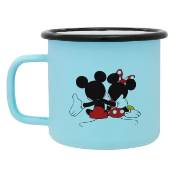 mickey and minnie hags, Κούπα Μεταλλική εμαγιέ ΜΑΤ σιέλ 360ml