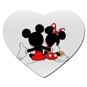 mickey and minnie hags, Mousepad heart 23x20cm