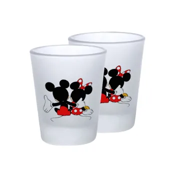 mickey and minnie hags, Σφηνοπότηρα γυάλινα 45ml του πάγου (2 τεμάχια)