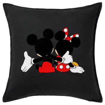 mickey and minnie hags, Sofa cushion black 50x50cm includes filling