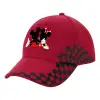 Adult Cap RACING Ultimate Red/Black, (100% COTTON DRILL, ADULT, UNISEX, ONE SIZE ADULT)