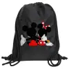 Backpack pouch GYMBAG Black, with pocket (40x48cm) & thick cords