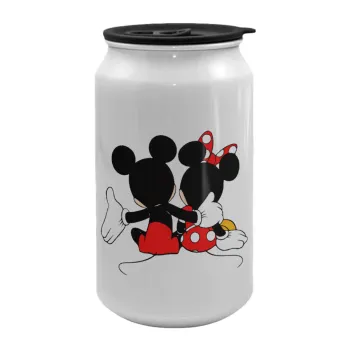 mickey and minnie hags, Κούπα ταξιδιού μεταλλική με καπάκι (tin-can) 500ml