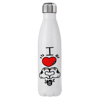 comics hands love, Stainless steel, double-walled, 750ml