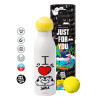 Tennis ball Metal mug thermos White, double wall, 550ml