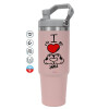 Pink color, 890ml (30oz) stainless Steel Tumbler with Handle